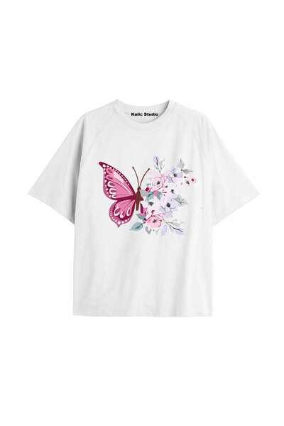 Kalic Studio Tricou de damă, cu imprimeu special, colorat, supradimensionat, ...