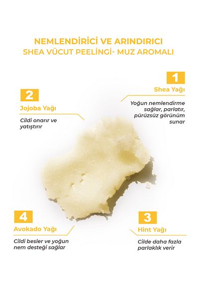 THE BATH FACTORY Tělový peeling The Bath Factory Banana Split Shea Body Scrub 300 g