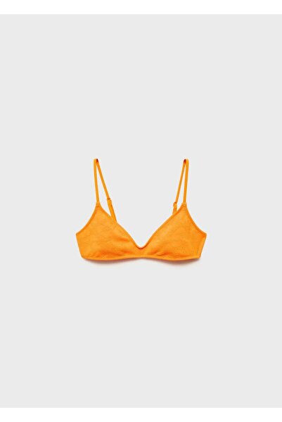 MANGO Woman Çiçekli jakar bikini üstü