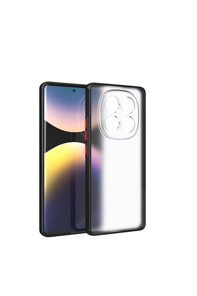 m.tk moveteck حافظة لهاتف Xiaomi Redmi Note 14 Pro 4G غير لامعة مضادة لبصمات الأصابع مع غطاء سيليكون لحماية الكاميرا مع مفاتيح ملونة