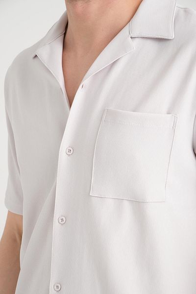 Store 100% Cotton, Modern Design Men's Shorts and Pocket Detailed Shirt Set