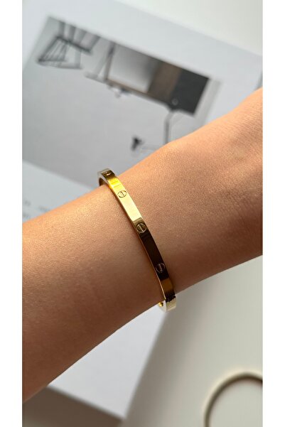 Soles 14 Ayar altın rengi 4 mm anti alerjik çelik kelepçe