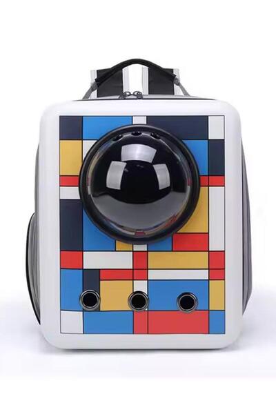Glipet Tune Kapsül Kedi Köpek Sırt Çantası 32x17x42 Cm Kareler