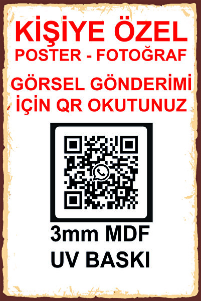 Hayal Poster Kişiye Özel Poster  20x30 UV Baskı 3mm MDF