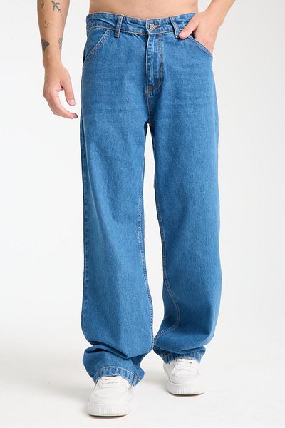 Store 100% Cotton High Waist, Wide Leg, Grinding Men's Jeans