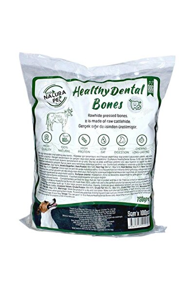 Natura Pet Eco Natura Pet Healty Dental Bones Beyaz Pres Kemik 5Cm 100Lü 750Gr