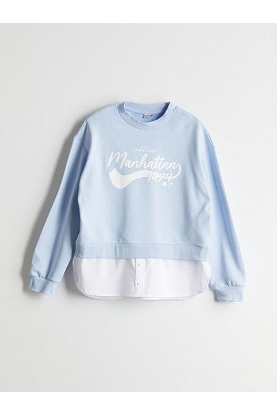 LC Waikiki Κοριτσίστικο φούτερ LCW Crew Neck με στάμπα