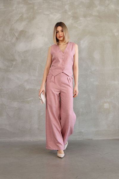 Alegre Bamboo Linen Vest Pants Set