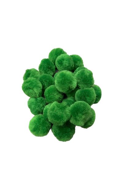 Yumuşakkeçe Handmade Merino Wool Pompom – 3 cm (25 Pieces, Soft & Natural