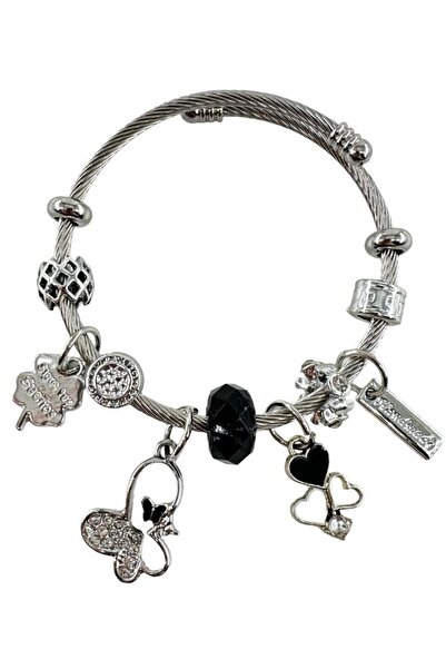 TUM TUM Pandora,Pandora Bileklik. Çelik Bileklik, Sallantılı Bileklik, Çelik Zirkon Taşlı Bileklik. Charm.
