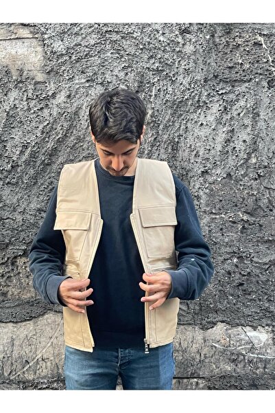 BAW COMPANY Чоловічий літній льняний одяг Мисливський жилет з великою кількістю кишень 7 кишень Замовляйте відповідно до таблиці розмірів.