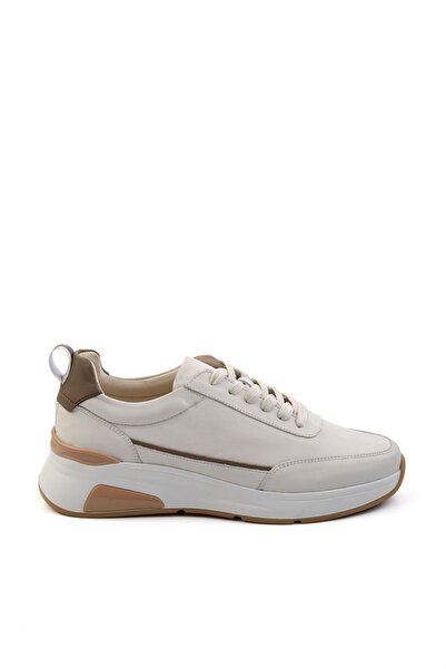 Bambi Beyaz Hakiki Deri Erkek Sneaker E01589511703