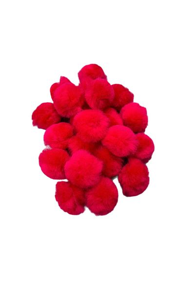 Yumuşakkeçe Handmade Merino Wool Pompom – 3 cm (25 Pieces, Soft & Natural)