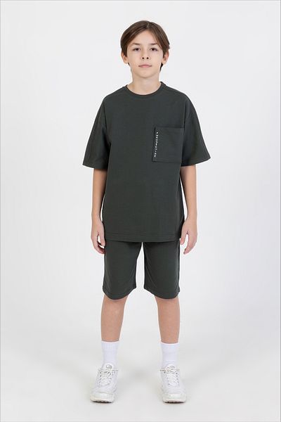 Ruhat Kids Boy Oversized Front Back Printed Bottom Top Double Set
