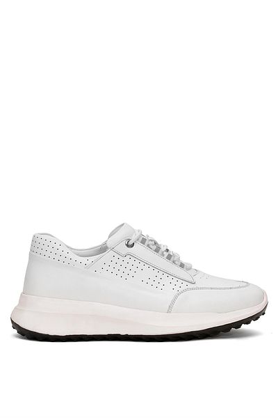 Ayakkabı Fuarı Elit 25YNbl5003C Pantofi casual pentru bărbați din piele naturală, alb