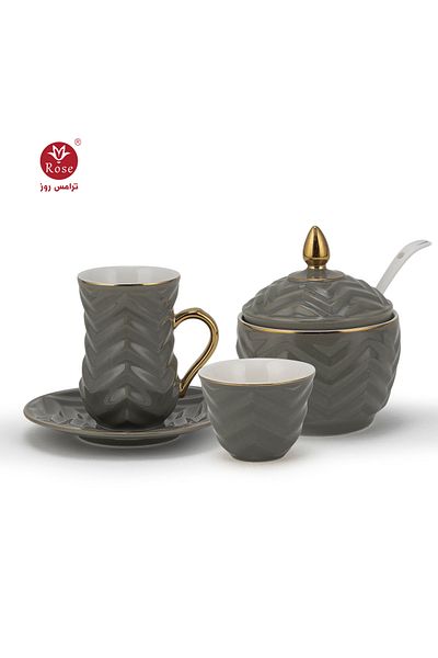 Rose CR-2020 - 27-Piece Tea and Coffee Serving Set - Rose