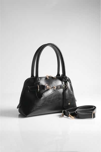 Rimense Women's Black Long Strap Hand and Shoulder Bag