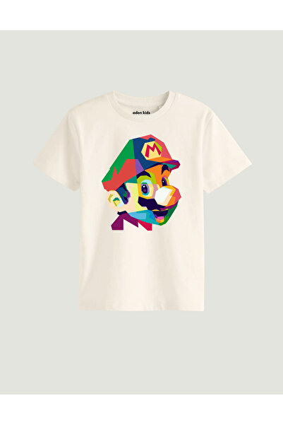 adenkidsofficial تي شيرت مطبوع بتصميم خاص من سوبر ماريو