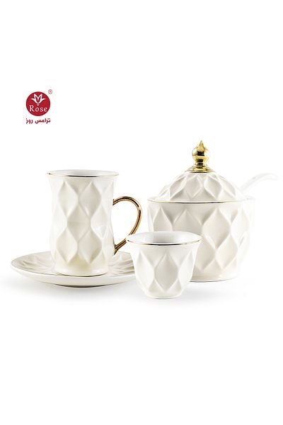 Rose CR-2323-27-Piece Tea and Coffee Serving Set Rose