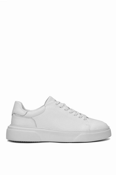 Lufian 112230280   Tommy Men's Genuine Leather Classic Sneaker White