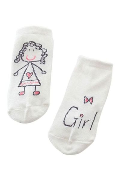 Generic Cotton Foot Sock White - Girl
