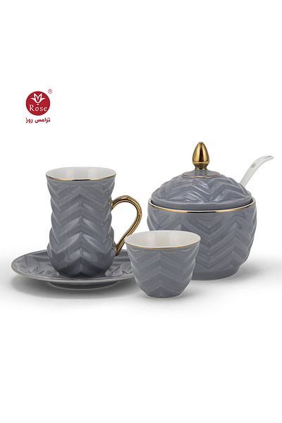 Rose CR-2020 - 51-Piece Tea and Coffee Serving Set - Rose