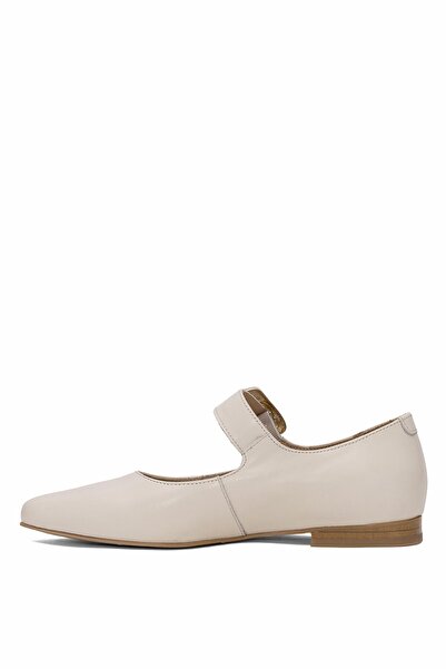 Venüs 2511501 Y Women's Genuine Leather Buckle Casual Shoes Beige