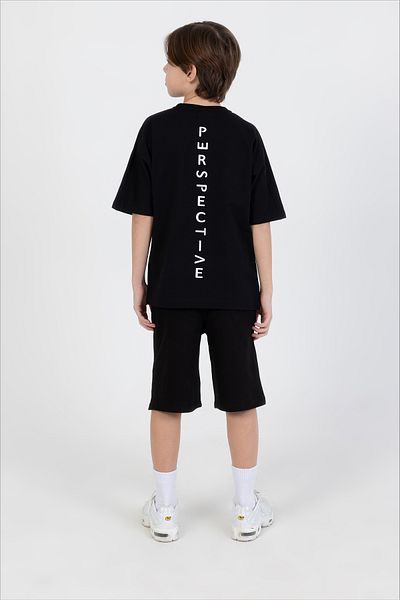 Ruhat Kids Boy Oversized Front Back Printed Bottom Top Double Set
