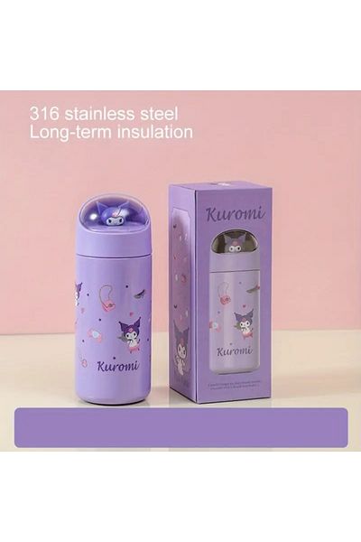 bundle island ترمس للأطفال سعة 350 مل من الفولاذ المقاوم للصدأ مع شكل كورومي