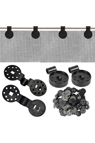 TOYFEST 10'lu Branda File Güneşlik Çadır Muşamba Gölgelik Balkon Örtüsü Sabitleme Klipsi Kilit Aparatı