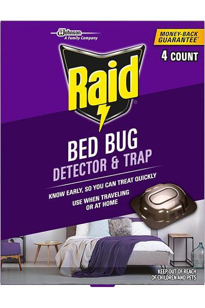 Raid Bed Bug Detector and Trap, For Indoor Use, 4 Count