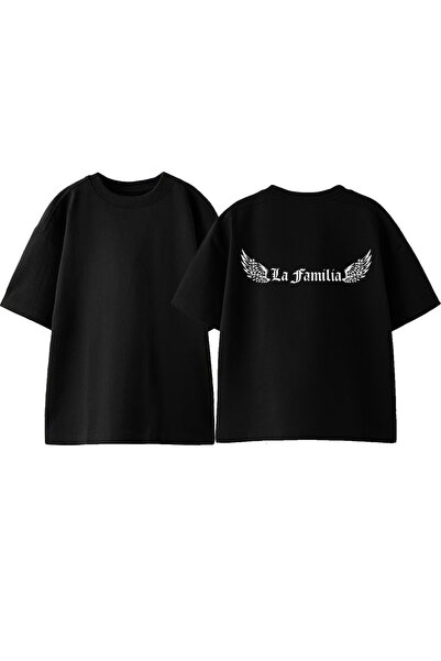 Anetos Tricou La Familia Es Tado Design Back cu imprimeu Cotton White supradi...