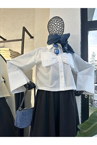 HENZA Fiyonk Detaylı Gömlek Beyaz