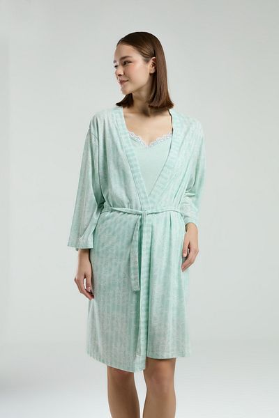 Pierre Cardin Women`S Pajama Set - Strappy Shorts & Dressing Gown 3 Piece