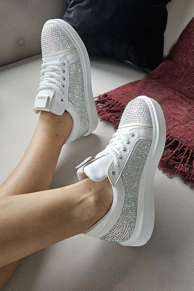TOPUKLA 056 2078 Pantofi sport de damă din piele naturală Stone cu toc