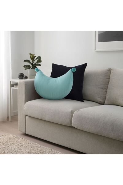 IKEA възглавница, синя, 45x34x8 см