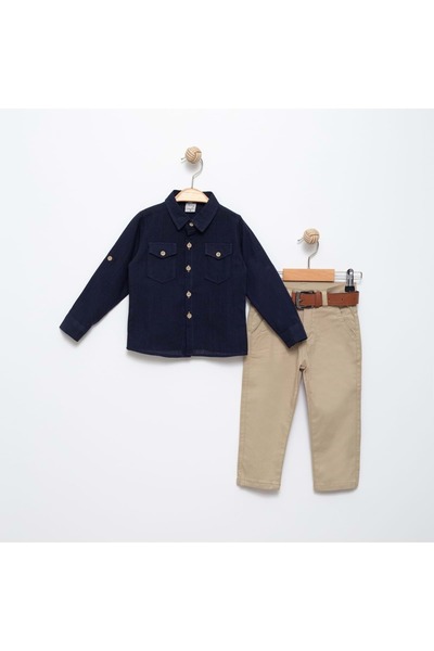 s.t. sebat tekstil بدلة ولادي قميص كتان SB6359