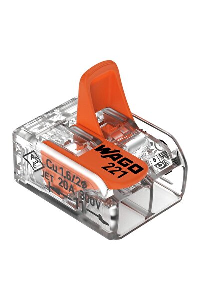 WAGO 221-412 2 Tırnaklı Buat Klemensi-25'li Paket