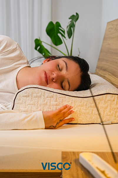 visco sleep Orthopedic Visco Pillow - with Neck Support 60X40X14-12 cm