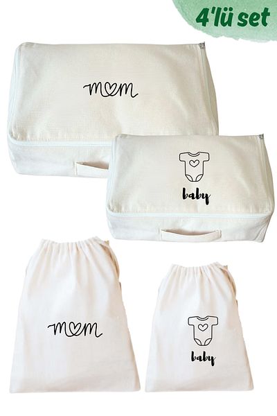 Mama Yoyo Baby&Kids حقيبة تنظيم مستشفى الأم والطفل مكونة من 4 قطع، حقيبة تنظيم خروج المستشفى