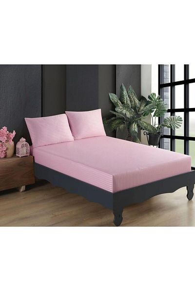Cottonest طقم شرشف قطن ساتان مع 2 مخدة 180×200