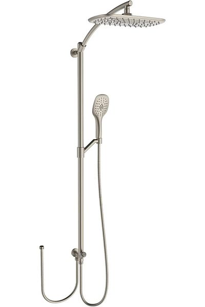 HESANIT Elite Shower Column System With Hander Shower & Diverter Steel Brushed