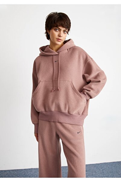 Nike Sportswear Phoenix Plush Hoodie Kahverengi Kadın Sweatshirt