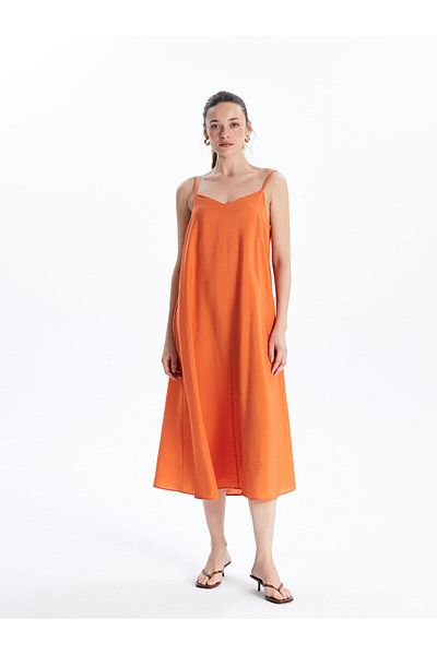 LC Waikiki Γυναικείο φόρεμα LCWAIKIKI Classic Muslin με λαιμόκοψη