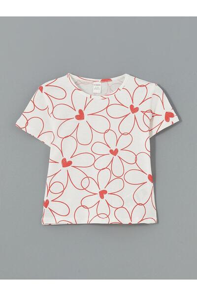 LC Waikiki Lcw Kids Crew Neck Floral Girl's T-Shirt Pack of 2