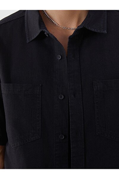 LC Waikiki Lcw Jeans Comfortable Fit Short Sleeve Men's Jean Shirt