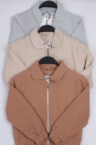 Kidmark Çocuk Modası Children's Zippered Collar Muslin Jacket