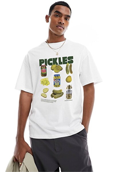 Tee&more. Unisex Oversize Pickle Baskılı Premium T-shirt