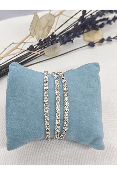 Ece Takı Aksesuar سوار مرن من حجر الزركون 3 قطع