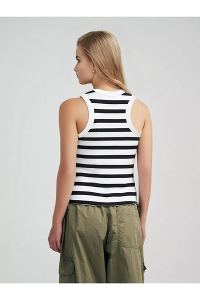 MİO ESTİLO Novelle Halter Neck Ribbed Tank Top